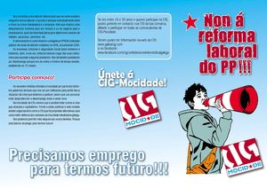 Tríptico para estudantes - Folga Xeral 29-M