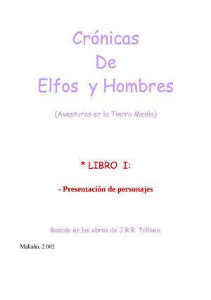 I. PRESENTACION DE PERSONAJES