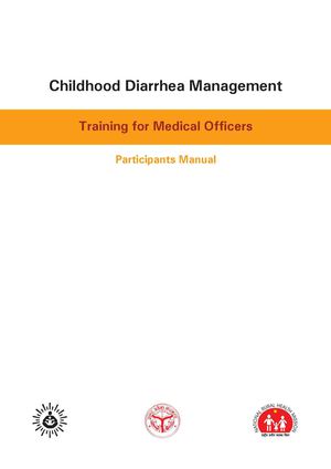 Diarrhoea management doctor's manual