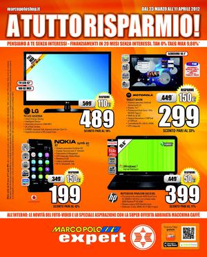 Volantino Expert gruppo MarcoPolo dal 23/3 al 11/04/2012