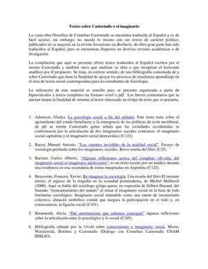 Imaginarios Sociales de Castoriadis