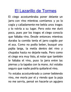 El Lazarillo de Tormes