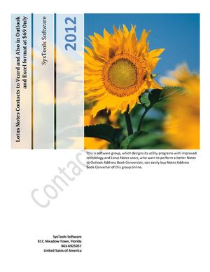 Lotus Notes Contacts to Vcard and Also in Outlook and Excel format at $69 Only