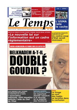 Le Temps d'Algérie Edition du Dimanche 25 Mars 2012