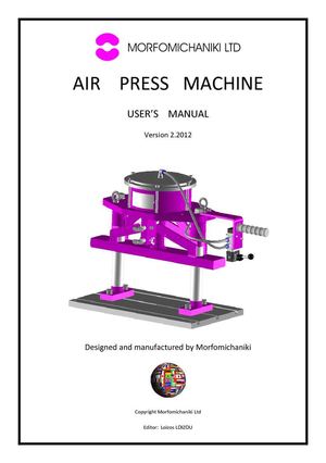 Morfomicaniki 's air press machine manual
