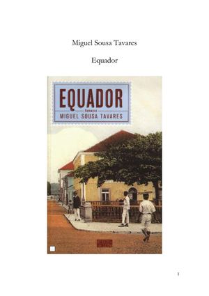 Miguel Sousa Tavares - Equador