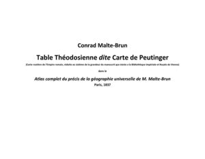 Table théodosienne dite Carte de Peutinger