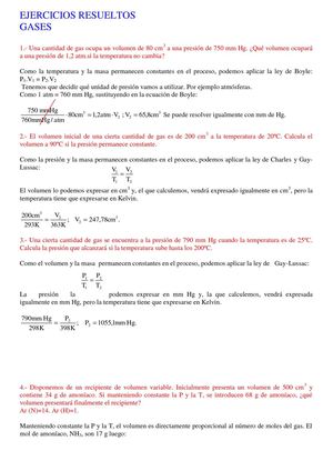 Ejerciicos de GASES resueltos y explicados