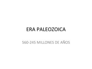 Era Paleozoica