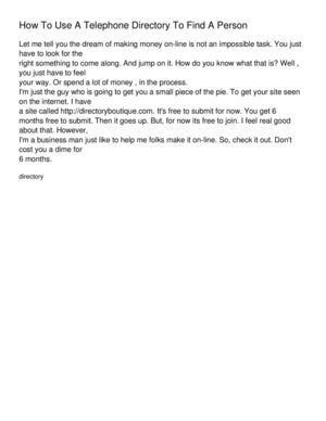 How To Use A Telephone Directory To Find A Person