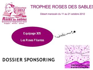 Dossier de sponsoring, Trophée Roses des Sables