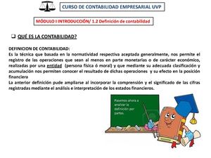 Curso de Contabilidad Empresarial UVP Módulo Introducción (1.2/1.3/1.4)