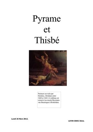 Pyrame et Thisbé.