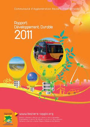 Rapport 2011 du développement durable de la Communauté d'Agglomération Béziers Méditerranée