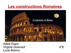 Les constructions Romaines/Vitruve
