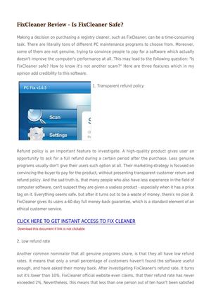 Fixcleaner Review - Is Fixcleaner Safe