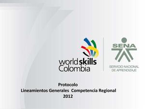 WSC Lineamientos competencia regional 2012