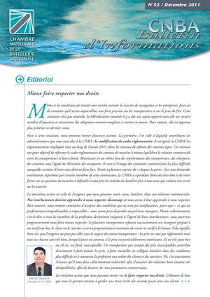 Bulletin CNBA n°32 - Décembre 2011