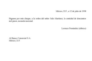 Formato cheque