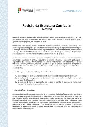 Revisão da Estrutura Curricular_MEC