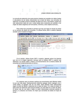 COMO CREAR UNA CONSULTA EN ACCESS