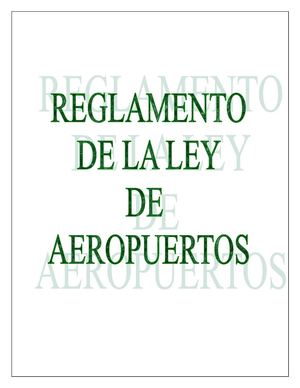 Reglamento de la Ley de Aeropuertos