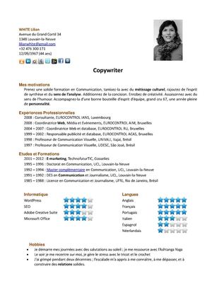 CV copywriter Lilian White