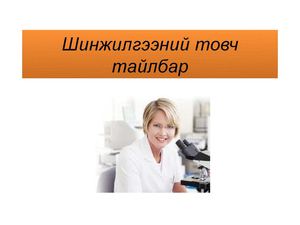 шинжилгээний товч тайлбар