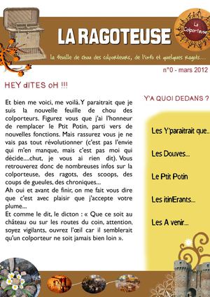 la ragoteuse n°0 - mars 2012