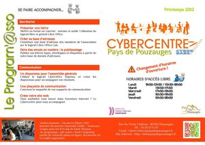 Programme de Printemps 2012 du Cybercentre du Pays de Pouzauges