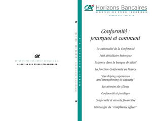 Horizons Bancaires | Conformité - pourquoi et comment