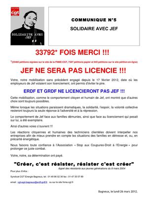 JEF NE SERA PAS LICENCIE !!!