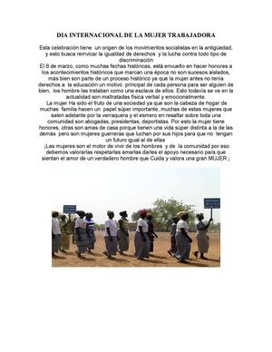 Calaméo - DIA INTERNACIONAL DE LA MUJER TRABAJADORA LINA MESA