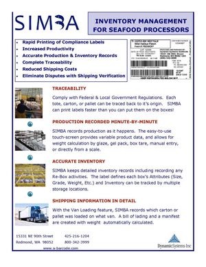 SIMBA Seafood Tracking System
