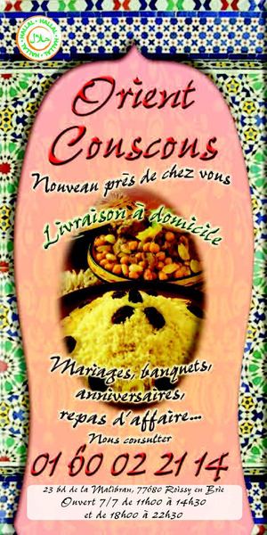 Menu Orient Couscous 2012