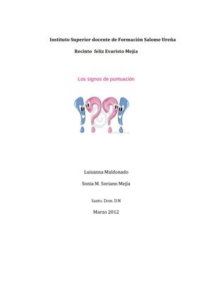 Los signos de puntuación