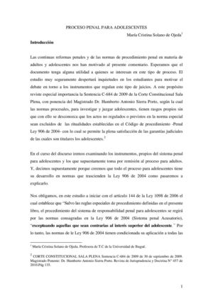 PROCESO PENAL PARA ADOLESCENTES