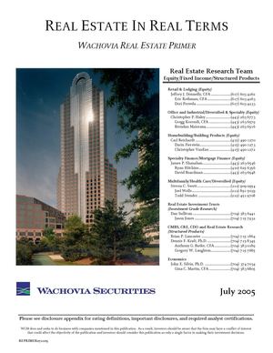 Real Estate Investing Primer Wachovia 