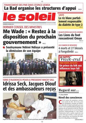 Edition du 30 mars 2012