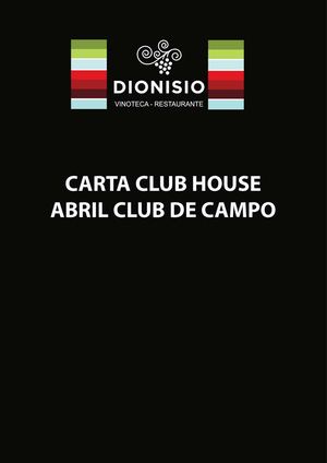 Menú Digital Club House Abril