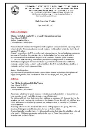 Daily Terrorism News 