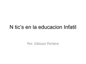 ntics en la educacion