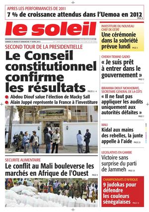 Edition du 31 mars-1er avril 2012