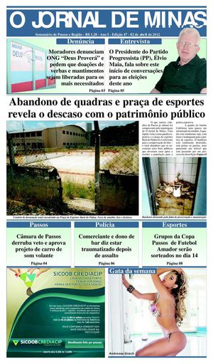 O Jornal de Minas Edição 47 de 02 de abril de 2012