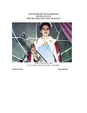 REVISTA N0.12-B "DÉCADA AÑOS 50 SIGLO XX"- "LOS SUEÑOS DE LOS PALMIRANOS"