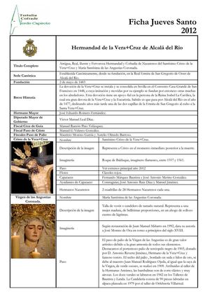 2012 Ficha Técnica Jueves Santo