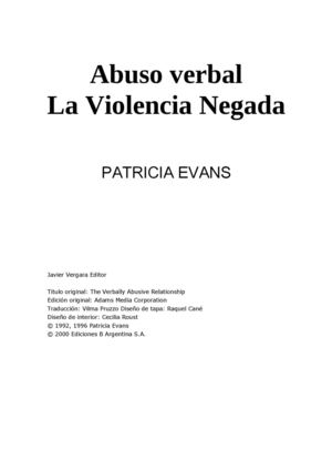 Evans, Patricia - Abuso verbal