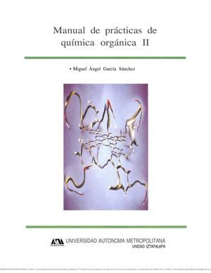Garcia Sanchez M A - Manual Practicas Quimica Organica Ii