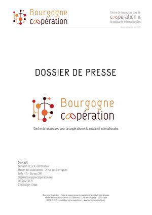 Dossier de presse - Bourgogne Coopération