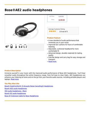 Boseâ®AE2 Audio Headphones
